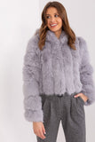Elegant Women's Transitional Jacket with Fur Design