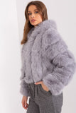 Elegant Women's Transitional Jacket with Fur Design