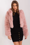 Elegant Women's Transitional Jacket with Hood and Fur Design