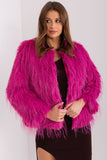 Elegant Transitional Jacket with Fur Trim and Pockets