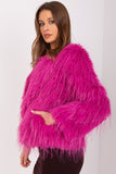 Elegant Transitional Jacket with Fur Trim and Pockets