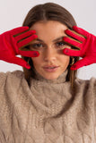 Elegant Touchscreen Women's Gloves with Braided Straps