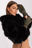 Elegant Smooth Women's Gloves with Braided Straps & Floral Touch