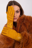 Elegant Touchscreen Gloves with Embroidered Flower Design