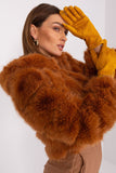 Elegant Touchscreen Gloves with Embroidered Flower Design
