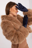 Elegant Touchscreen Women's Gloves with Embroidered Flower