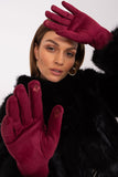 Elegant Touchscreen Gloves with Embroidered Flower Design