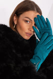 Elegant Touchscreen Gloves with Embroidered Flower Design