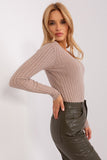 Chic Ribbed V-Neck Women's Sweater for Everyday Style