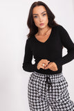 Ribbed V-Neck Women's Sweater for Everyday Wear
