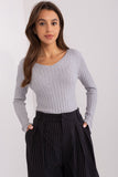 Ribbed V-Neck Women's Sweater for Effortless Style