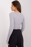 Ribbed V-Neck Women's Sweater for Effortless Style