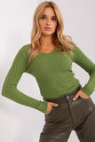 Chic Ribbed V-Neck Sweater for Everyday Comfort