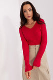 Chic Ribbed Women's Sweater with V Neckline for Everyday Wear
