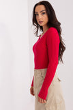 Chic Ribbed Women's Sweater with V Neckline for Everyday Wear