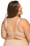Elegant Beige Soft Bra for Fuller Shapes with Embroidery