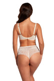 Feminine High-Waisted Lace-Trimmed Bra-Type Panties