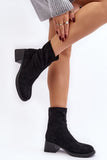 Eco-Suede Women's Slip-On Ankle Boots with Block Heel