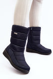 Insulated Women's Snow Boots with Fur and Stable Sole