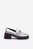 Eco Leather Women's Semi-Boots with Stylish Jewelry Strap