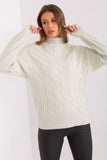 Variegated Weave Turtleneck Sweater for Everyday Wear