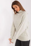 Variegated Weave Turtleneck Sweater for Everyday Wear