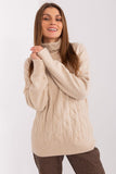 Cozy Variegated Turtleneck Sweater for Everyday Wear