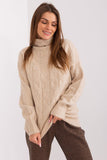 Cozy Variegated Turtleneck Sweater for Everyday Wear