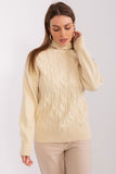 Elegant Turtleneck Sweater with Unique Weave Texture