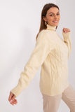 Elegant Turtleneck Sweater with Unique Weave Texture