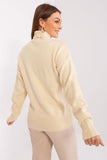 Elegant Turtleneck Sweater with Unique Weave Texture