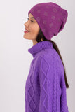 Warm Winter Women's Beanie Hat with Rhinestone Detail