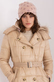 Warm Women's Cashmere Beanie Hat with Rhinestone Accent