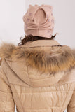 Warm Women's Cashmere Beanie Hat with Rhinestone Accent