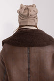 Warm Women's Cashmere Beanie with Rhinestone Detail
