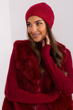 Warm Cashmere Beanie Hat with Rhinestone Details for Winter