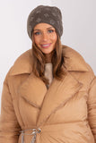 Warm Women's Beanie Hat with Cashmere & Rhinestone Detail