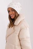 Warm Cashmere Women's Beanie Hat with Rhinestone Detail