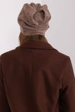 Cashmere Women's Beanie Hat with Rhinestone Accents
