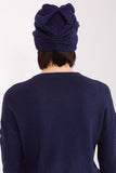 Warm Knit Women's Winter Hat with Decorative Applique