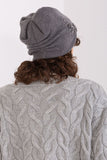 Warm Women's Winter Knit Hat with Decorative Applique
