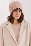 Warm Women's Winter Knit Hat with Decorative Applique