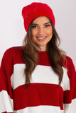 Warm Women's Winter Knit Hat with Decorative Applique