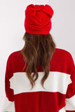 Warm Women's Winter Knit Hat with Decorative Applique