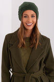 Warm Winter Women's Knit Cap with Decorative Applique