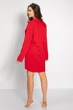 Elegant V-Neck Nightgown with Charming Trims and Pocket