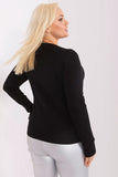 Elegant Women's Long Sleeve Sweater with Pom-Pom Detail