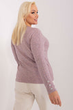 Elegant Women's V-Neck Sweater with Button Cuffs
