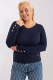 Elegant Women's V-Neck Sweater with Button Cuffs
