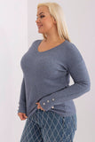 Elegant Women's V-Neck Sweater with Button Cuffs